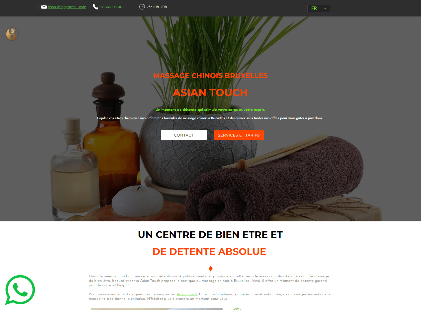 Asian Touch Massage Chinois Bruxelles - Massage dos, pied, minceur