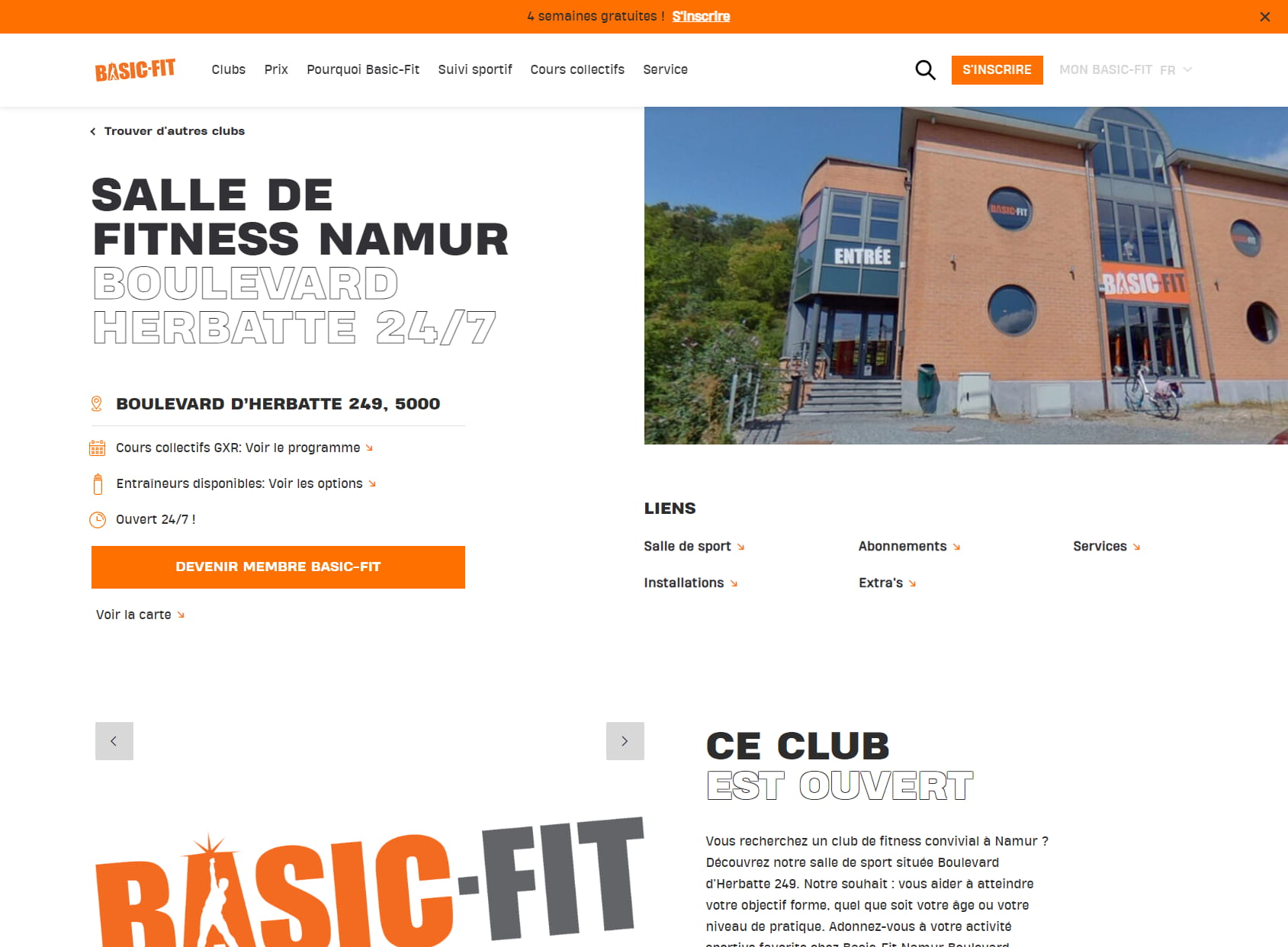 Basic-Fit Namur Boulevard Herbatte 24/7