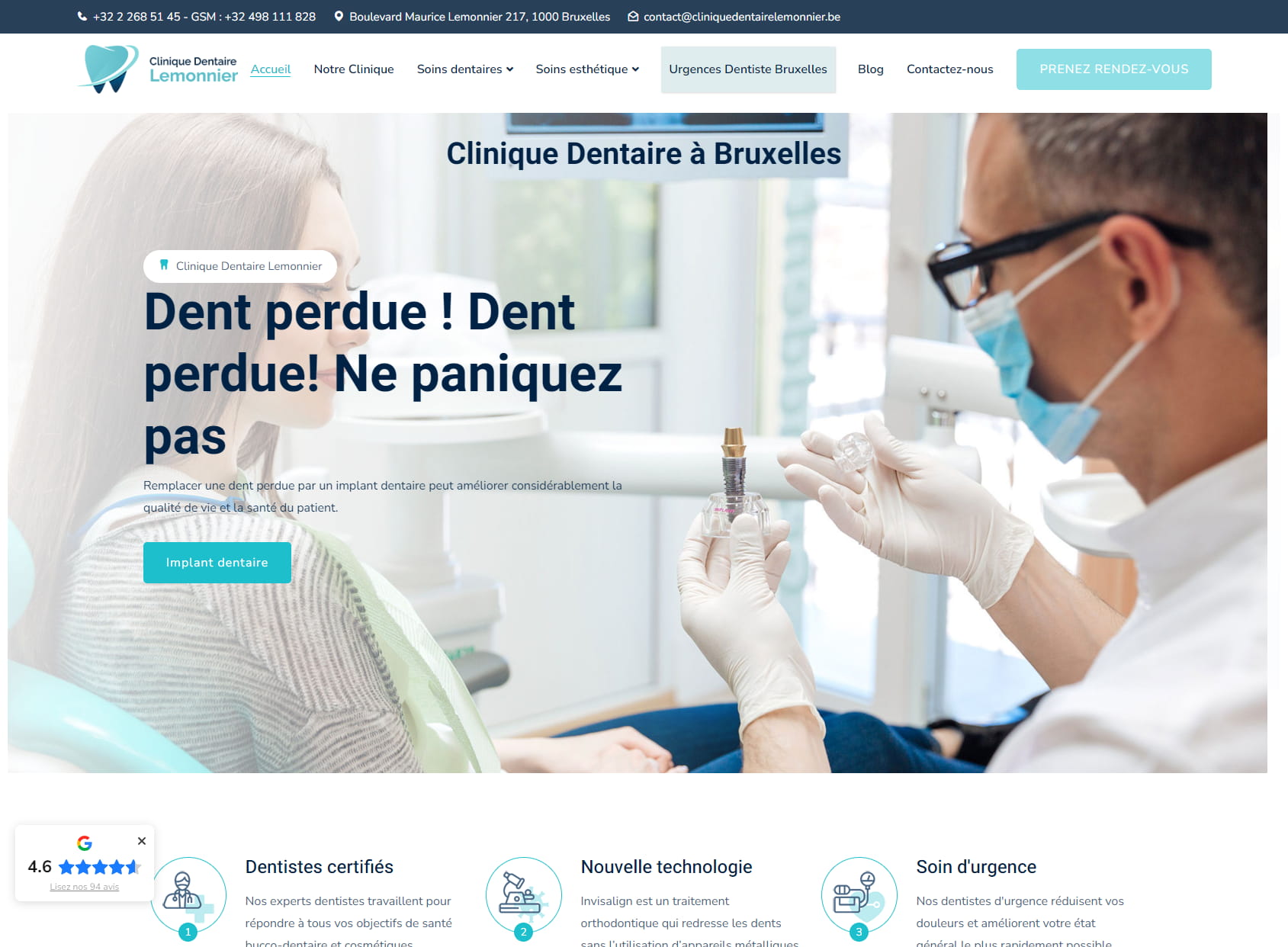 Dentiste Bruxelles | Clinique dentaire Lemonnier