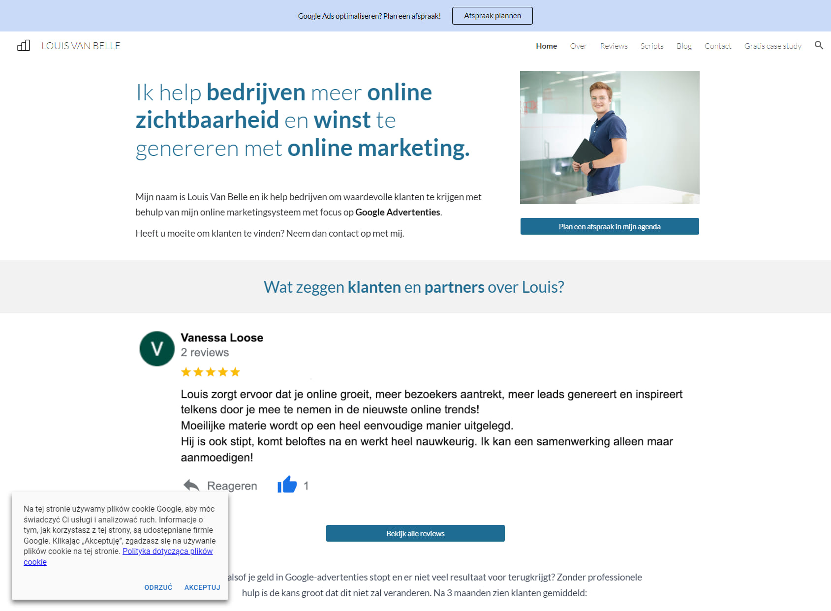 Louis Van Belle - Digital marketing Kortrijk - Google Ads freelancer